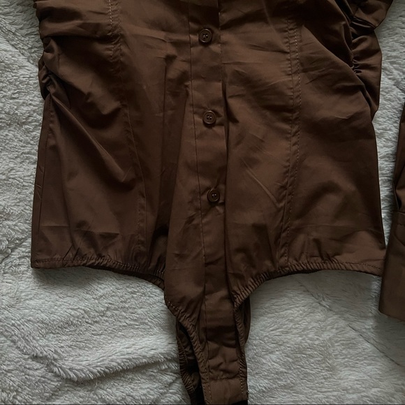 Brown Zara Poplin bodysuit - Picture 5 of 6